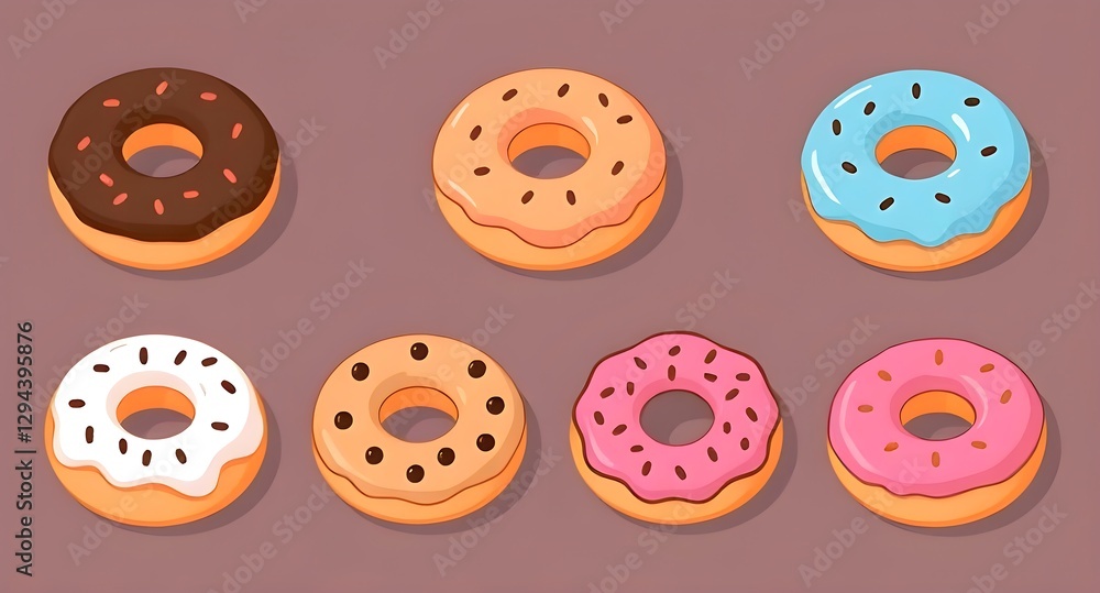 Obraz premium set of donuts