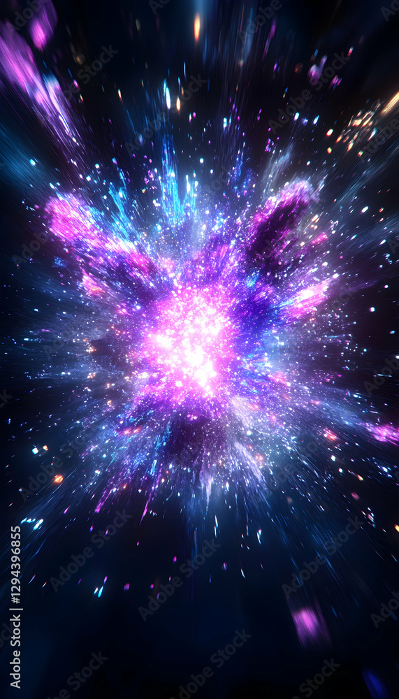 Obraz premium Cosmic Explosion, Nebula, Space, Starlight