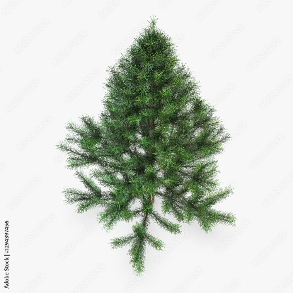 Obraz premium Illustration 3D Render Conifer Tree 150cm Xmas Decor