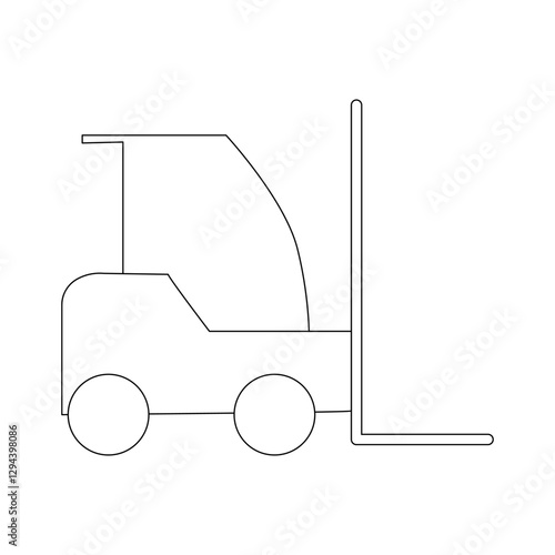 Simple of Truck Logistics Related Vector Line Icons. Contains such Icons as Cargo Inspection, Route, Forklift at warehouse and more. Editable Stroke. Flat style Eps 10