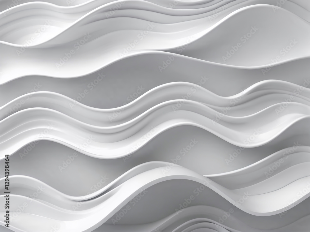 Fototapeta premium White Ivory Waves pattern Background