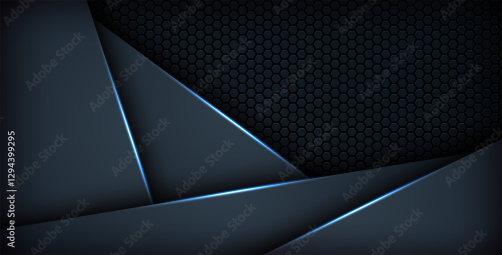 dark abstract blue light background gradient shapes. navy blue hexagon mesh pattern decoration. eps10 vector dark abstract blue light background gradient shapes. navy blue hexagon mesh pattern decoration. eps10 vector