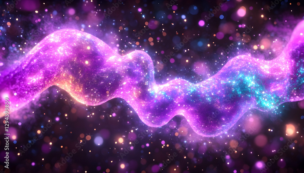 Fototapeta premium Cosmic Stardust Stream Flowing Through Galaxy