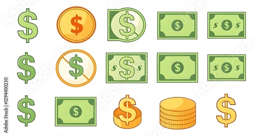 money icons set ,dollor icon set