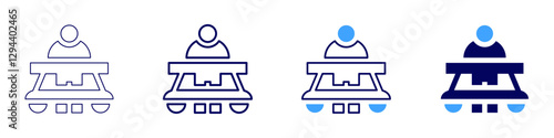 Therapy exercises icon in 4 different styles. Thin Line, Line, Bold Line, Duotone. Duotone style. Editable stroke