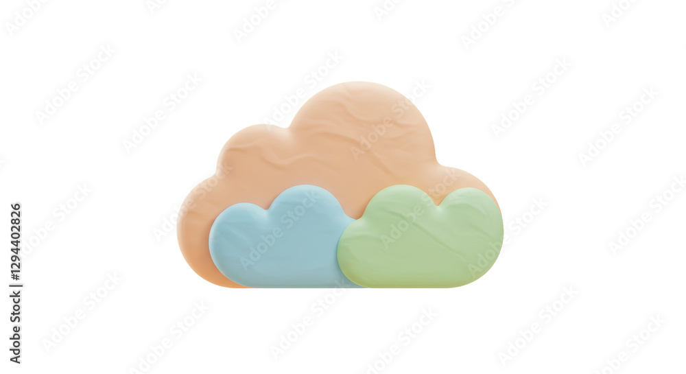 Isolated Pastel Cloud Design Isolated Pastel Cloud Design