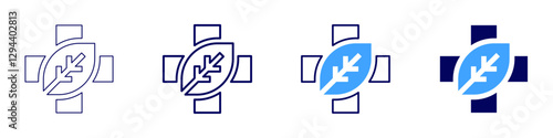 Therapy for phobias icon in 4 different styles. Thin Line, Line, Bold Line, Duotone. Duotone style. Editable stroke