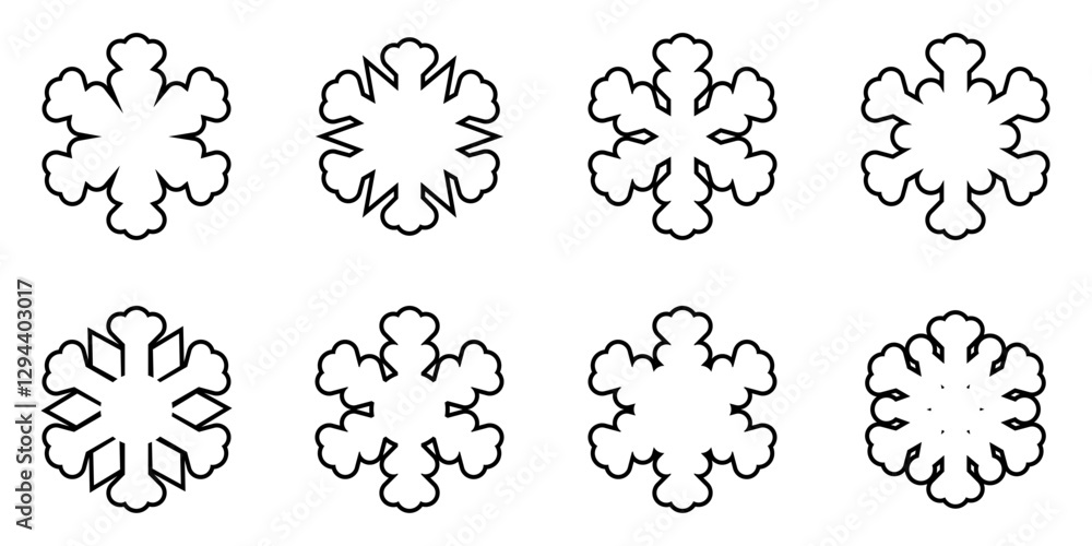 Fototapeta premium snowflake icon on white background