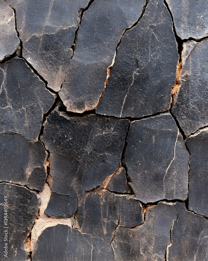 Obraz premium Cracked earth surface, arid landscape texture