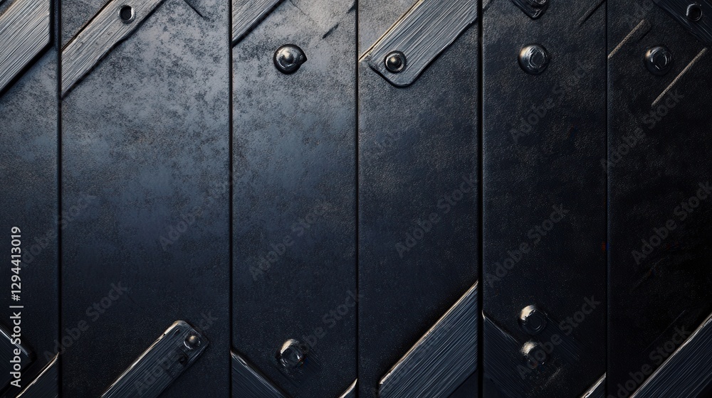 Dark Metallic Surface with Geometric Lines and Textured Finish Dark Metallic Surface with Geometric Lines and Textured Finish
