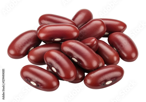 Isolated Vibrant Pile of Kidney Beans