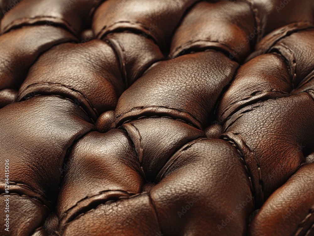 Obraz premium Brown Leather Chair Close Up