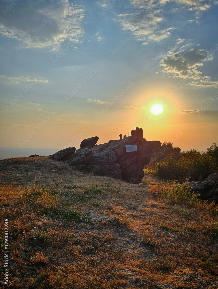 Obraz premium View from Cetatea Șiria in August