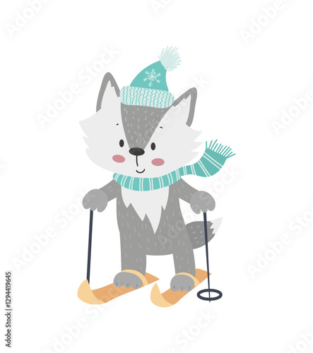Wolf on Skis