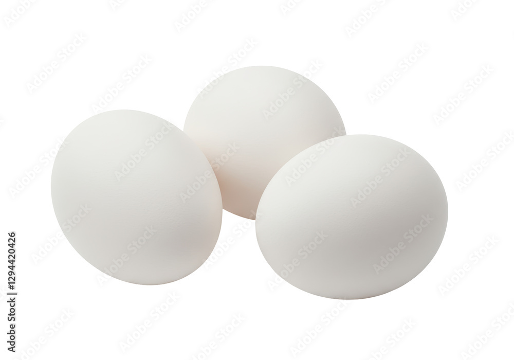 Isolated Group of White Eggs in Minimal Arrangement Isolated Group of White Eggs in Minimal Arrangement