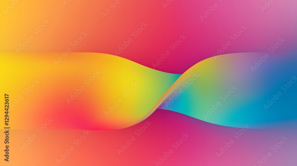 Stunning rainbow colored gradient banner with a seamless flowing design representing LGBTQ self expression Ideal for use in digital graphics posters website backgrounds and other creative projects