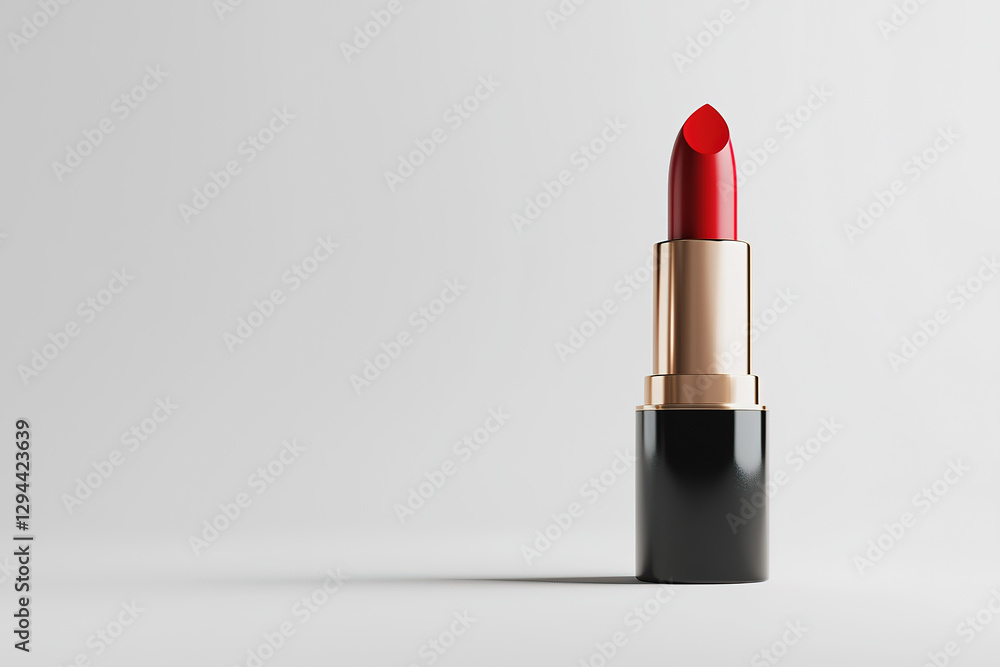 A red lipstick on a white background A red lipstick on a white background