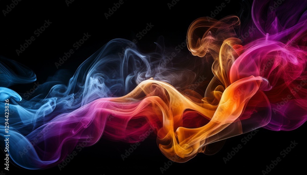 vibrant colored smoke in an artistic abstract composition vibrant colored smoke in an artistic abstract composition