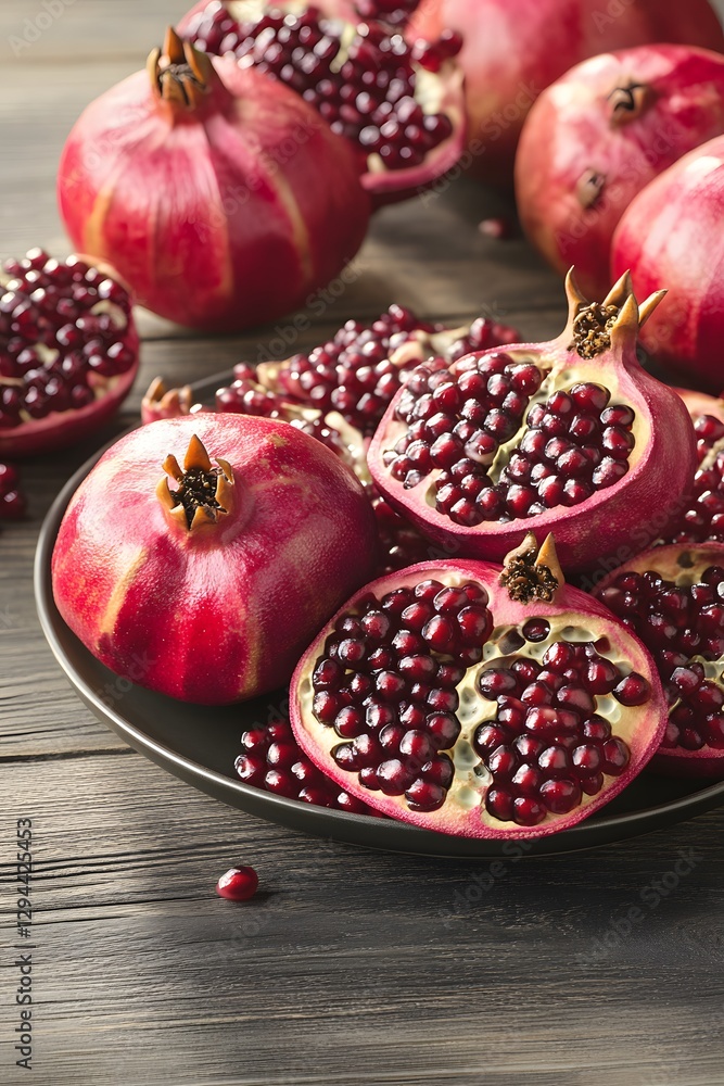 Juicy Pomegranates- Red Fruit Still Life Photography Juicy Pomegranates- Red Fruit Still Life Photography