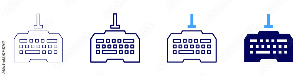 Key switches icon in 4 different styles. Thin Line, Line, Bold Line, Duotone. Duotone style. Editable stroke Key switches icon in 4 different styles. Thin Line, Line, Bold Line, Duotone. Duotone style. Editable stroke