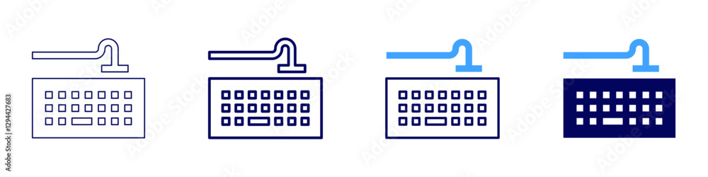 Keyboard cleaning icon in 4 different styles. Thin Line, Line, Bold Line, Duotone. Duotone style. Editable stroke Keyboard cleaning icon in 4 different styles. Thin Line, Line, Bold Line, Duotone. Duotone style. Editable stroke