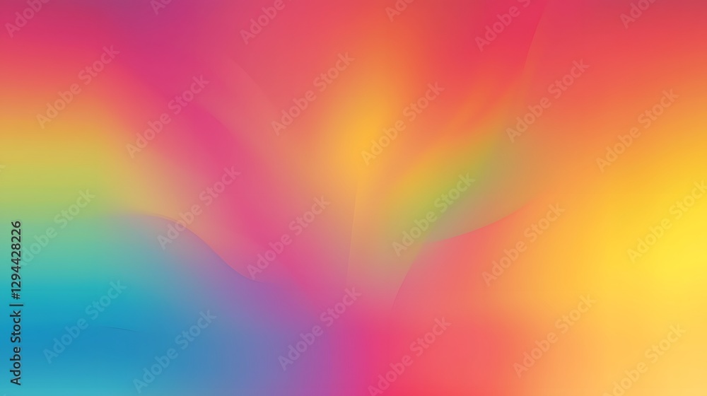 Vibrant rainbow gradient background with smooth color transitions perfect for an LGBTQ pride banner symbolizing love diversity and inclusivity in a modern design