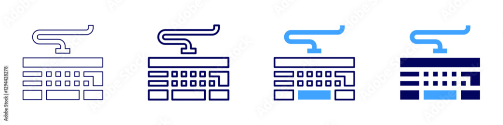 Keyboard layout design icon in 4 different styles. Thin Line, Line, Bold Line, Duotone. Duotone style. Editable stroke Keyboard layout design icon in 4 different styles. Thin Line, Line, Bold Line, Duotone. Duotone style. Editable stroke