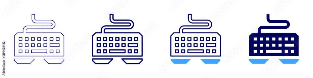 Keyboard shortcuts icon in 4 different styles. Thin Line, Line, Bold Line, Duotone. Duotone style. Editable stroke Keyboard shortcuts icon in 4 different styles. Thin Line, Line, Bold Line, Duotone. Duotone style. Editable stroke