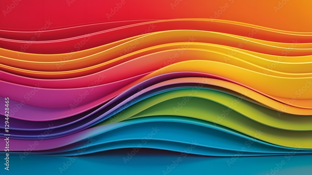 Vibrant Rainbow Themed Abstract Backdrop with Softly Blended Gradient Lines Perfect for Pride Month Representation and Contemporary Digital Wallpaper or Art Designs