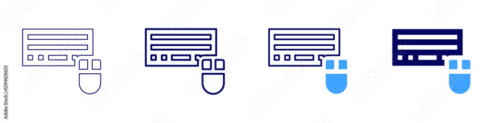 Portable keyboard icon in 4 different styles. Thin Line, Line, Bold Line, Duotone. Duotone style. Editable stroke Portable keyboard icon in 4 different styles. Thin Line, Line, Bold Line, Duotone. Duotone style. Editable stroke