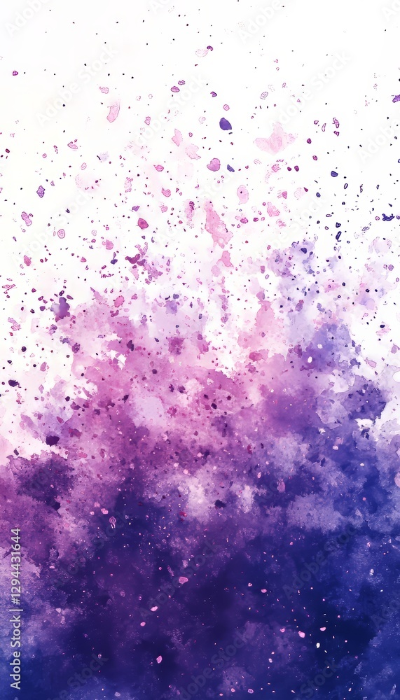 Fototapeta premium Abstract Background, Pink and Purple Watercolor Washes with Soft Focus and Bokeh Effect