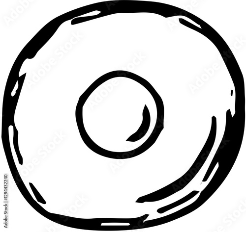 Fruit. Hand drawn vector isolated sketch. Longan 