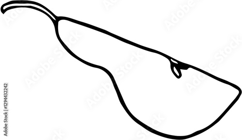 Fruit. Hand drawn vector isolated sketch. Pear