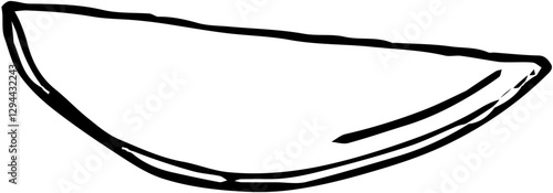 Fruit. Hand drawn vector isolated sketch. Mango