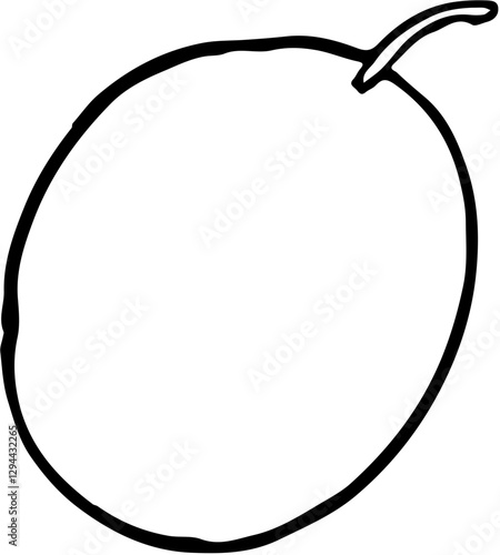 Fruit. Hand drawn vector isolated sketch. Passion fruit