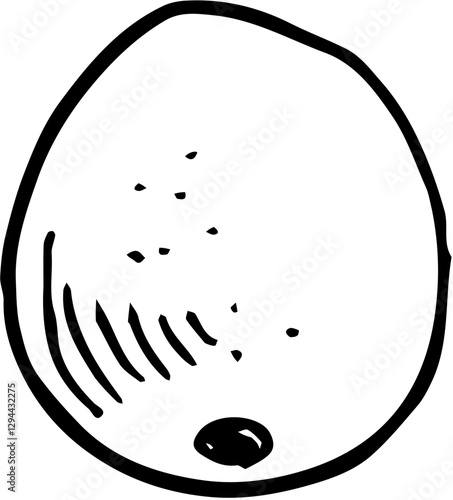 Fruit. Hand drawn vector isolated sketch. Guava