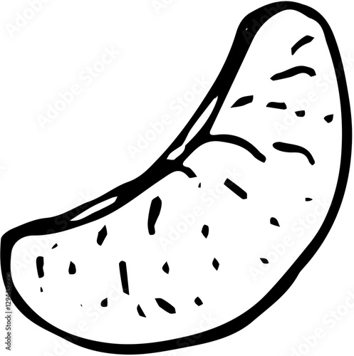 Fruit. Hand drawn vector isolated sketch. Mandarin