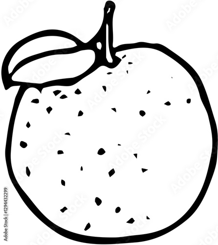 Fruit. Hand drawn vector isolated sketch. Mandarin