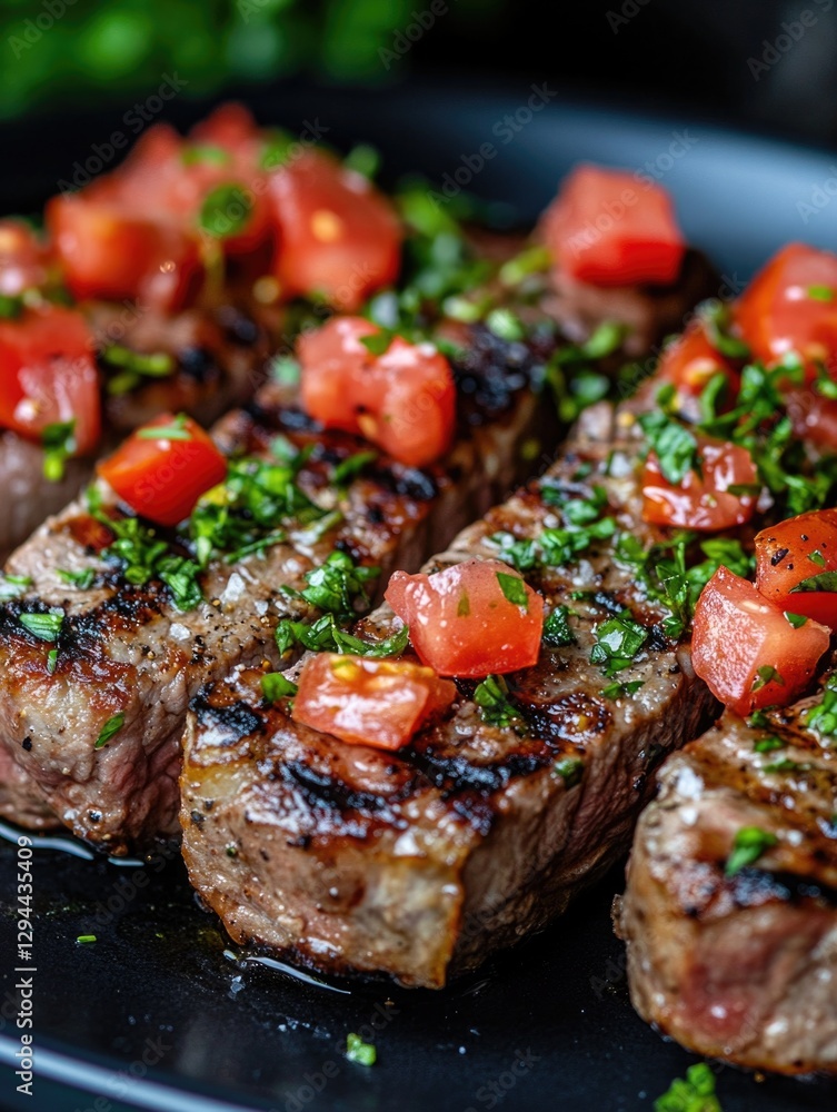 Meat on Tomatoes Plate Meat on Tomatoes Plate