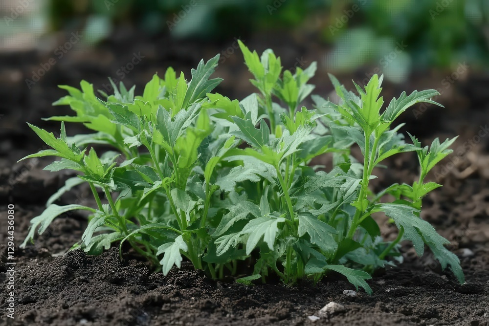 Mugwort: Growing Green Artemisia Leaf in Shade Garden for Herb and Medicine Mugwort: Growing Green Artemisia Leaf in Shade Garden for Herb and Medicine