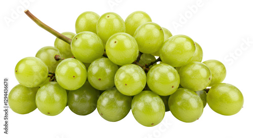 Isolated Bunch of Fresh Green Grapes