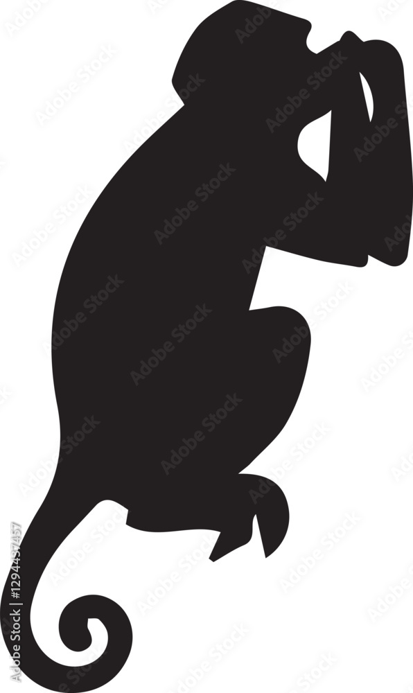 Fototapeta premium Monkey silhouette vector EPS