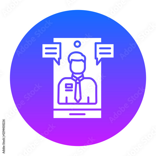 Videocall Discussion Icon