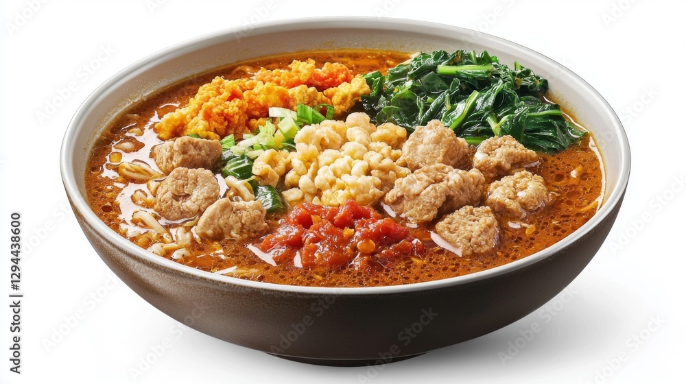 High-resolution image of a bowl of Kuay Jap soup with rich broth and fresh toppings, placed on a white background. --chaos 20 --ar 16:9 --quality 2 --v 6.1 Job ID: d26e81aa-35d5-4ecd-9513-099df0f4ec66 High-resolution image of a bowl of Kuay Jap soup with rich broth and fresh toppings, placed on a white background. --chaos 20 --ar 16:9 --quality 2 --v 6.1 Job ID: d26e81aa-35d5-4ecd-9513-099df0f4ec66