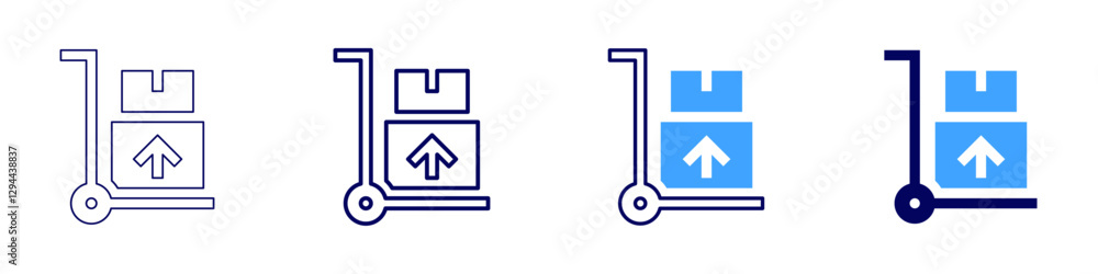 Trolley with compartments icon in 4 different styles. Thin Line, Line, Bold Line, Duotone. Duotone style. Editable stroke Trolley with compartments icon in 4 different styles. Thin Line, Line, Bold Line, Duotone. Duotone style. Editable stroke