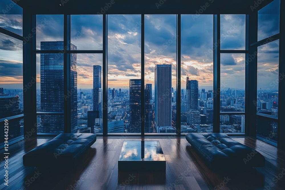 Fototapeta premium City View Living Room