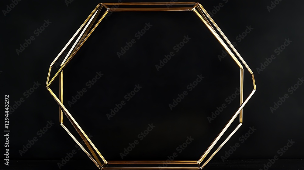Modern Geometric Frame with Clean, Sharp Angles in Metal Modern Geometric Frame with Clean, Sharp Angles in Metal