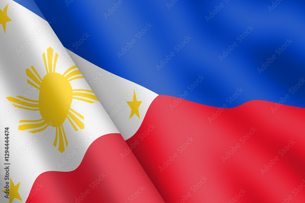 Fotografie Philippines waving flag 3d illustration