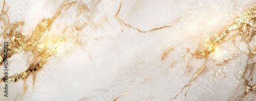Elegant marble featuring striking gold highlights on a white background.
