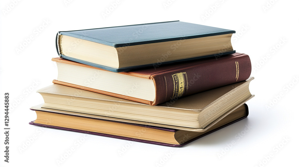 stack of hardcover books on white background stack of hardcover books on white background